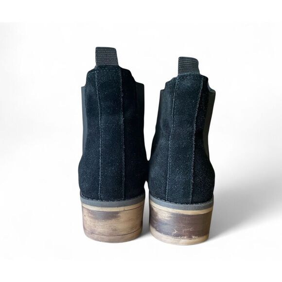 KENSIE Women’s Genuine Black Suede Pull On Chelsea Boot Size 6.5 M Good Cond. - Picture 4 of 8